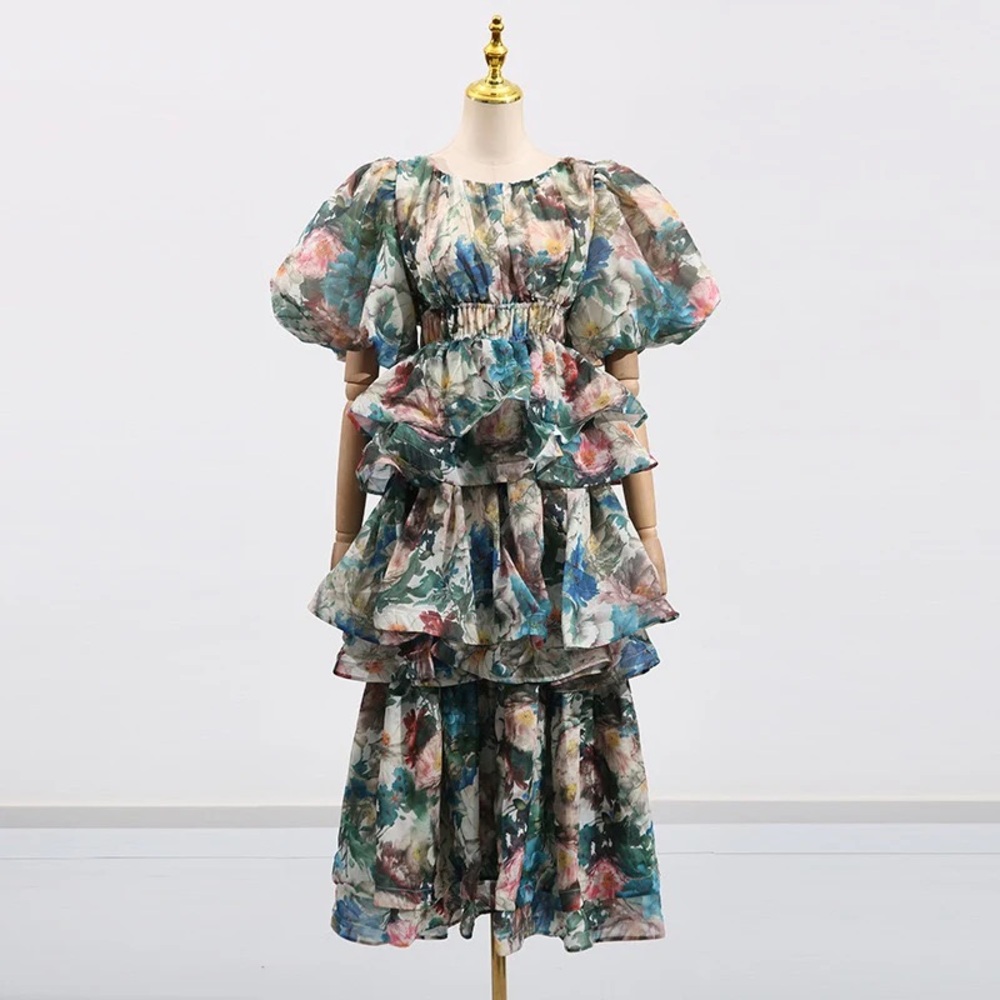 Floral Multi-Layered Dress